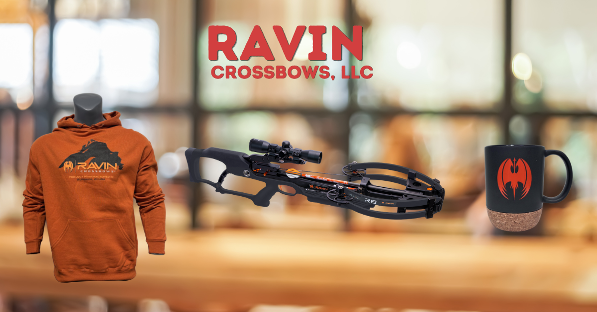image of a ravin crossbow ravin hoodie and ravin mug